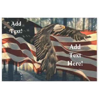 American Bald Eagle Home Of The Brave  Tissue Pape Tissue Paper