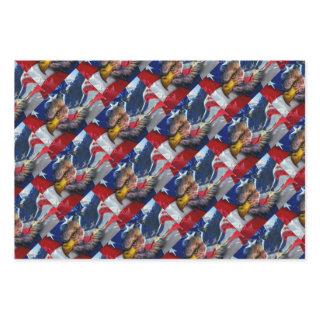 American Bald Eagle Wolf Flag Patriotic  Sheets