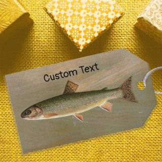American Brook Trout Fish Vintage Illustration Gift Tags