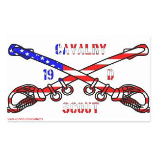 American Cavalry Rectangle Stickers