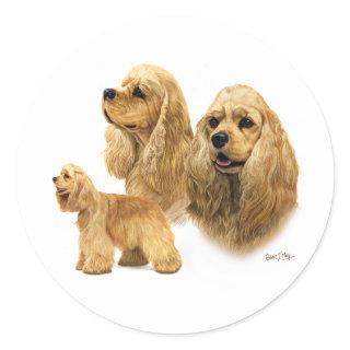 American Cocker Spaniel Classic Round Sticker