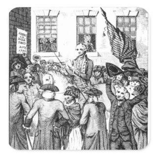 American Colonists Declared Themselves Square Sticker