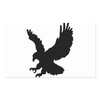 American Eagle Emblem Silhouette Rectangular Sticker