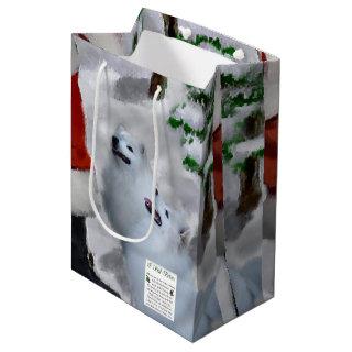 American Eskimo Dog Christmas Gifts Medium Gift Bag