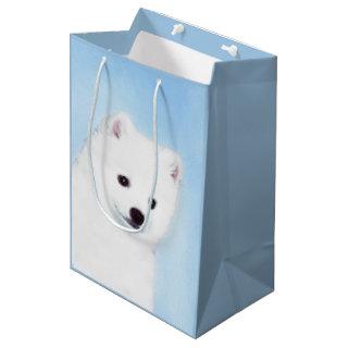 American Eskimo Dog Painting - Original Dog Art Medium Gift Bag
