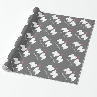 American Eskimo Dogs Wedding with Custom Text