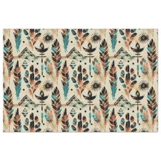 American Ethnic Tribal Art Watercolor Pattern Tissue Paper