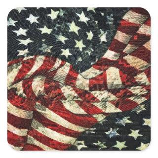 American Flag-Camouflage by Shirley Taylor Square Sticker