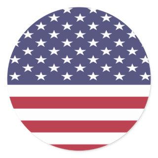 American flag Classic Round Sticker