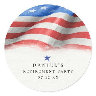 American Flag Classic Round Sticker