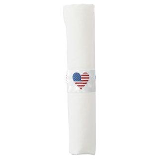 American Flag Heart July 4th Glitter Napkin Bands