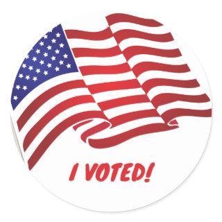 American Flag I Voted Classic Round Stickers