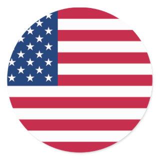 American Flag Round Sticker