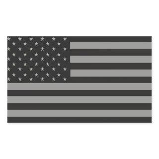 American Flag Subdued Rectangular Sticker