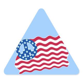 American Flag with Peace Symbol Stickers