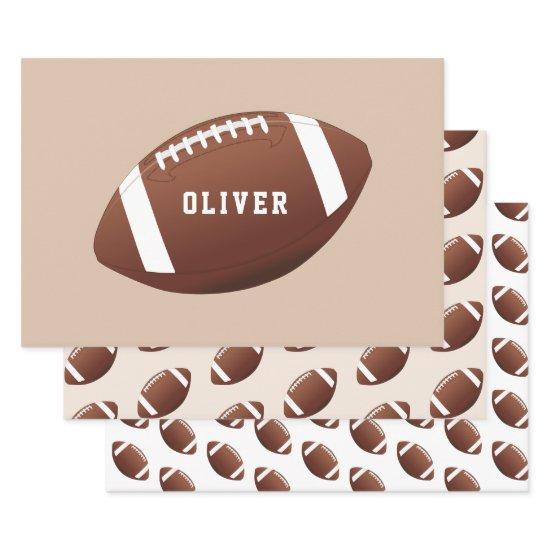 American Football Ball Pattern Kids Birthday  Sheets
