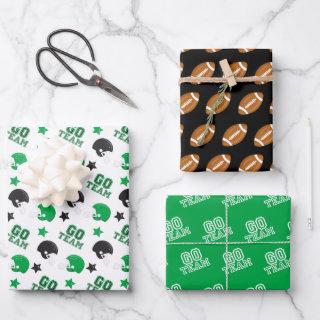 American Football Green and Black Patterns  Sheets