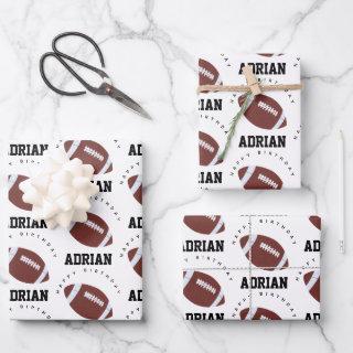 American Football Gridiron Ball Birthday Name  Sheets