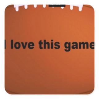 American Football: I Love This Game Square Sticker