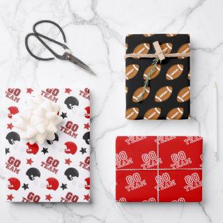 American Football Red and Black Patterns  Sheets