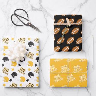 American Football Yellow and Black Patterns  Sheets