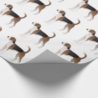 American Foxhound Basic Dog Breed Illustration