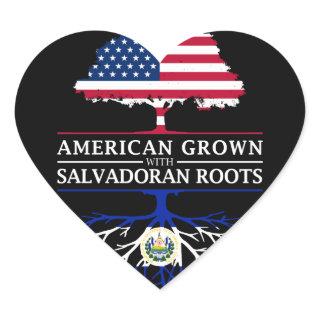 American Grown with Salvadoran Roots   El Heart Sticker