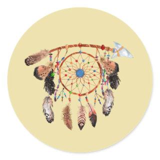 American Indian Dreamcatcher Classic Round Sticker