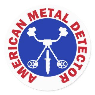 American Metal Detector Classic Round Sticker