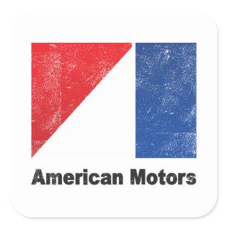 American Motors Distressed Logo Square Sticker