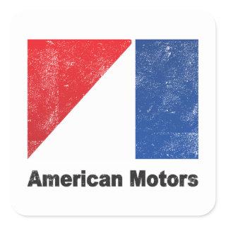 American Motors Distressed Logo Square Sticker