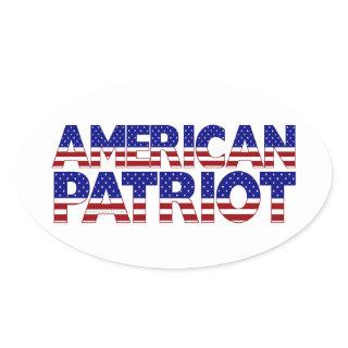 American Patriot Oval Sticker