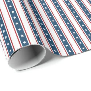 American Patriotic Stars and Stripes Pattern