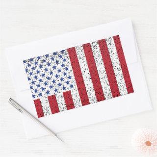 American Peace Flag American State National Rectan Rectangular Sticker