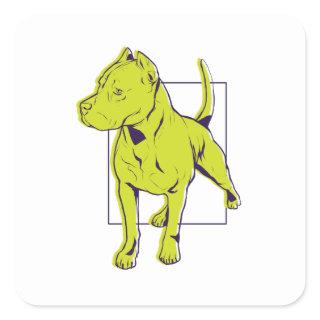 American Pit Bull Terrier  Square Sticker