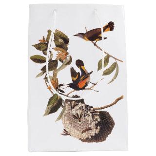 American Redstart Audubon Birds and Wasp Nest Medium Gift Bag
