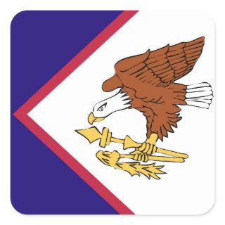 American Samoa Flag Emblem Square Sticker