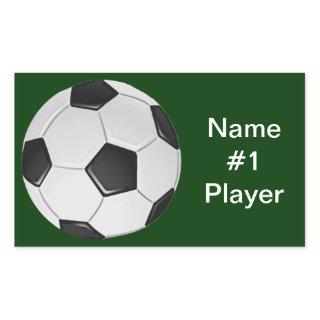 American Soccer or Association Football Rectangular Sticker