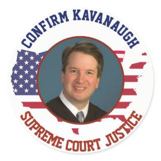 American USA  Flag Confirm Judge Kavanaugh Classic Round Sticker