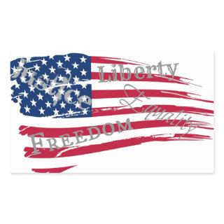 American Values Rectangular Sticker