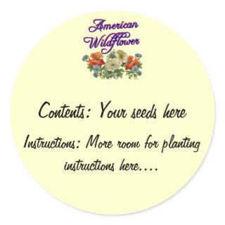 American Wildflower Custom Seed Packet Stickers