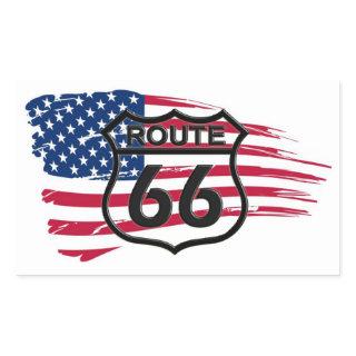 America's Route 66 Rectangular Sticker