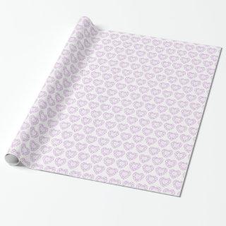 Amethyst gemstone heart line art pattern wrap