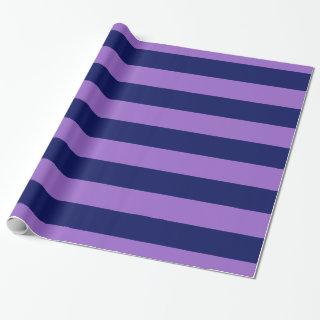 Amethyst Purple, Navy Blue XL Stripes Pattern V
