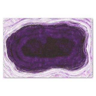 Amethyst Purple & Silver Geode Agate Rock Wedding Tissue Paper