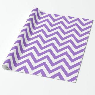 Amethyst Purple White XL Chevron ZigZag Pattern