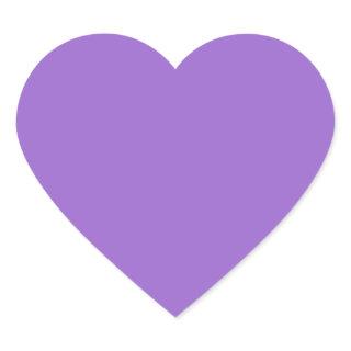 Amethyst (solid color)  heart sticker