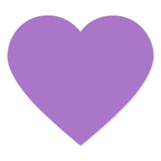 Amethyst  (solid color)  heart sticker