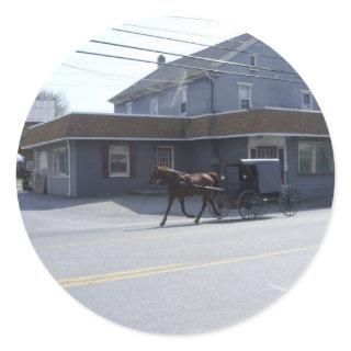 Amish Community Classic Round Sticker