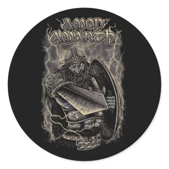 Amon Amarth Retro Fan Design Classic Round Sticker